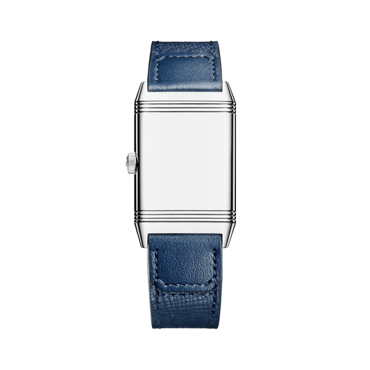 JLC - Reverso Tribute Monoface - 40.1 MM x 24.4 MM - Stainless Steel - Blue Dial - Blue Leather Strap - Q716848J
