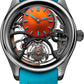 H. Moser & Cie Pioneer Cylindrical  Tourbillon Skeleton Spiced Aqua - Stainless Steel - 42.8 MM - Rubber Strap - Skeleton Dial - 3811-1203