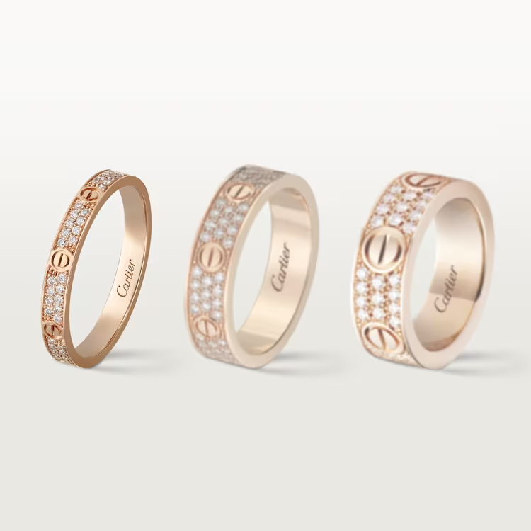 Cartier Love Ring - Rose Gold Small Model - Diamonds - B4218100