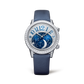 JLC - Rendez-Vous Jewellery Moon - 36 MM - White Gold - Silver/Blue Asymmetrical Dial - Diamond Bezel - Blue Satin Strap - Q3523490