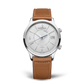 JLC - Master Control Memovox - 40 MM - Stainless Steel - Silvered-Gray Dial - Brown Leather Strap - Q411843J