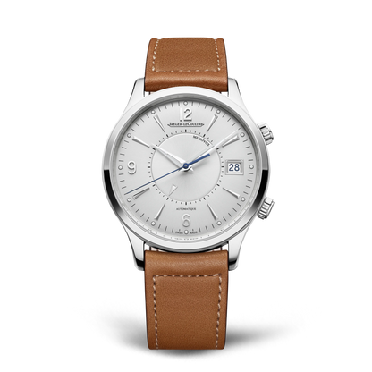 JLC - Master Control Memovox - 40 MM - Stainless Steel - Silvered-Gray Dial - Brown Leather Strap - Q411843J