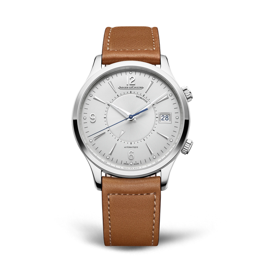 JLC - Master Control Memovox - 40 MM - Stainless Steel - Silvered-Gray Dial - Brown Leather Strap - Q411843J