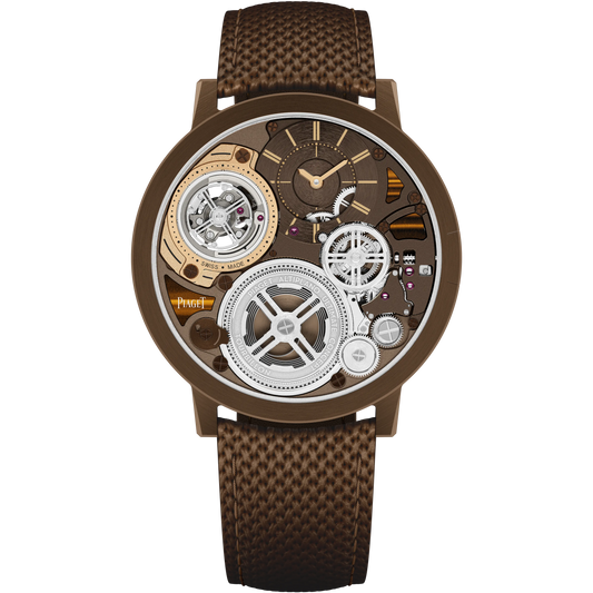 Piaget Altiplano Ultimate Concept Tourbillon - Cobalt Alloy - 41.5 MM - Brown Calfskin Leather Strap - Brown Skeleton Dial - G0A51540