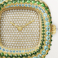 Cartier Coussin de Cartier Yellow Gold 30.4 MM - Blue Calfskin Strap - Diamond Bezel - Yellow Gold Diamond Dial - WJCS0009