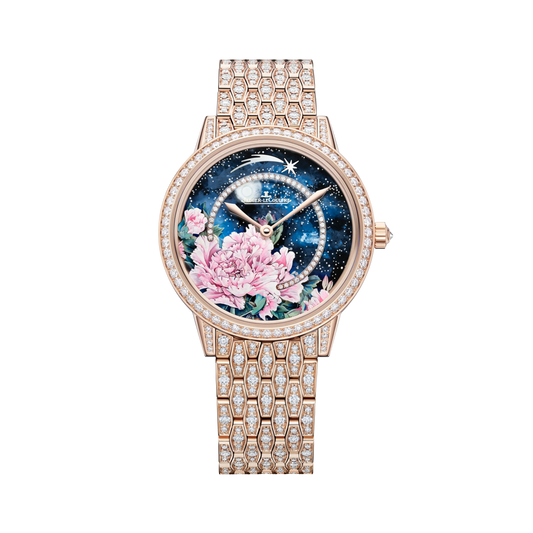 JLC - Rendez-Vous Jewellery Shooting Star - Limited Edition - 36 MM - Pink Gold - Shooting Star Motif Dial - Diamond-Set Bezel - Pavé Diamond Pink Gold Bracelet - Q36423C3