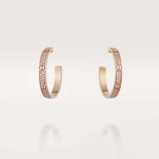 Cartier Love Earrings - Rose Gold - Diamonds - N8515192