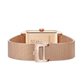 JLC - Reverso Tribute Monoface Small Seconds - 45.6 MM x 27.4 MM - Pink Gold - Golden Grained Dial - Milanese Gold Mesh Bracelet - Q713216J