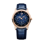 JLC - Master Ultra Thin Perpetual Calendar - 39 MM - Pink Gold - Midnight Blue Dial - Blue Leather Strap - Q114258J