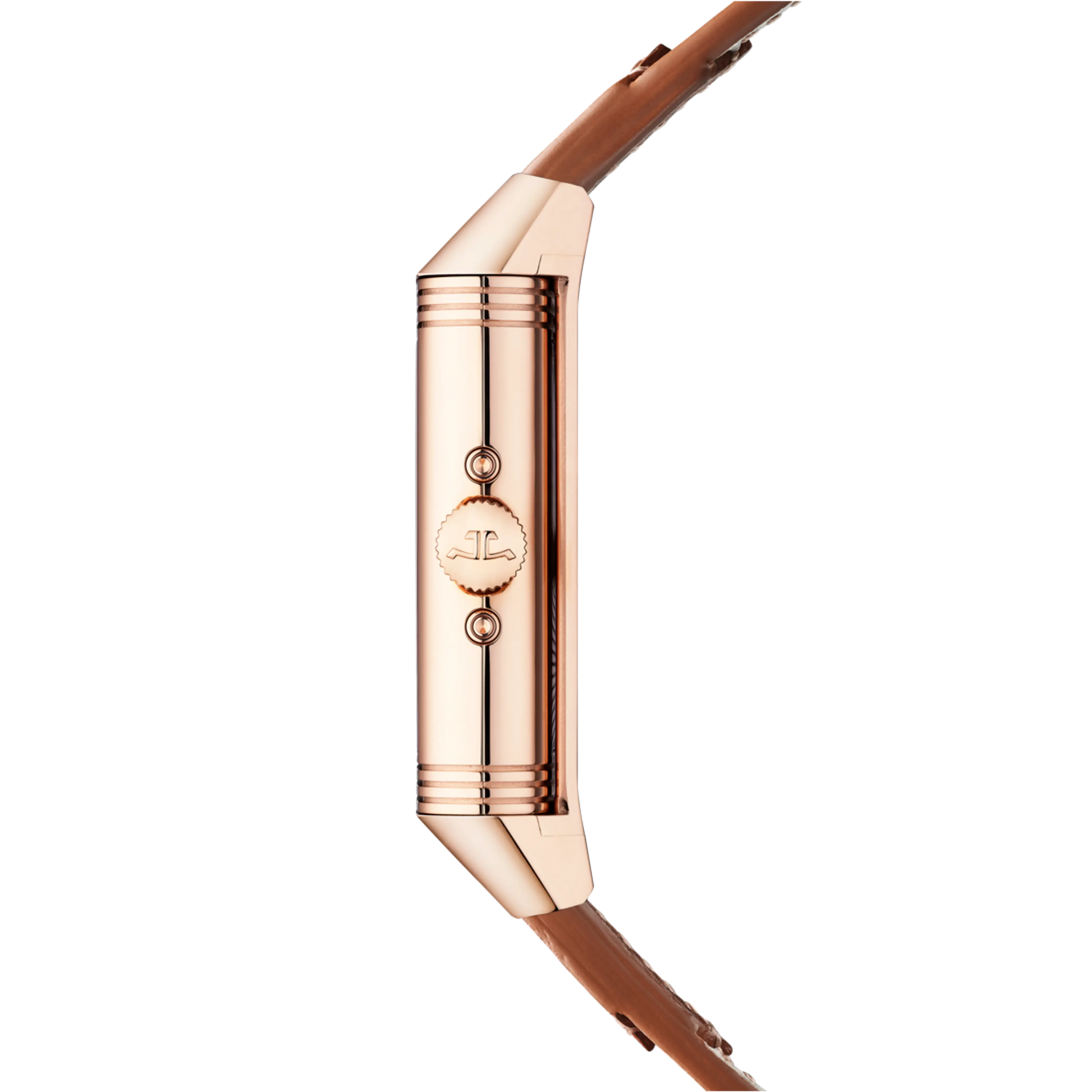 JLC - Reverso Tribute Duoface Calendar - 49.4 MM x 29.9 MM - Pink Gold - Silvered-Gray/Dark Gray Dial - Brown/Black Leather Strap - Q3912532