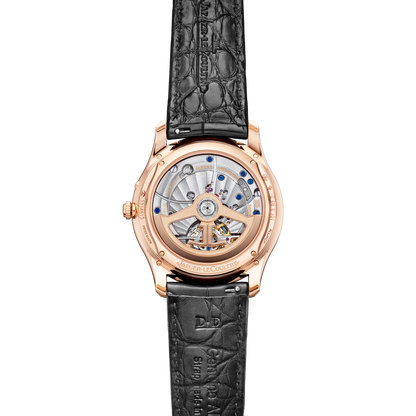 JLC - Master Ultra Thin Tourbillon Moon - 41.5 MM - Pink Gold - Eggshell Beige Dial - Black Leather Strap - Q169242J