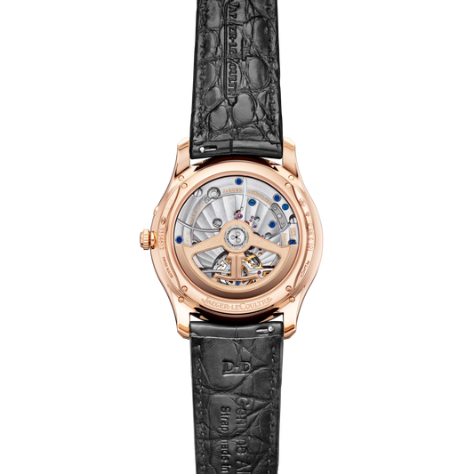 JLC - Master Ultra Thin Tourbillon Moon - 41.5 MM - Pink Gold - Eggshell Beige Dial - Black Leather Strap - Q169242J