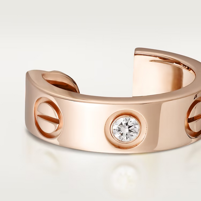 Cartier Love Earrings - Rose Gold - Diamonds - B8301218