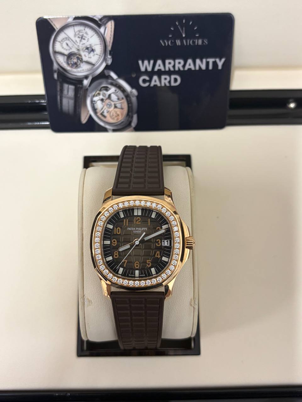 Patek Philippe Aquanaut Luce - 36 MM - Rose Gold - Brown Dial - Diamond Bezel - 5068R-001