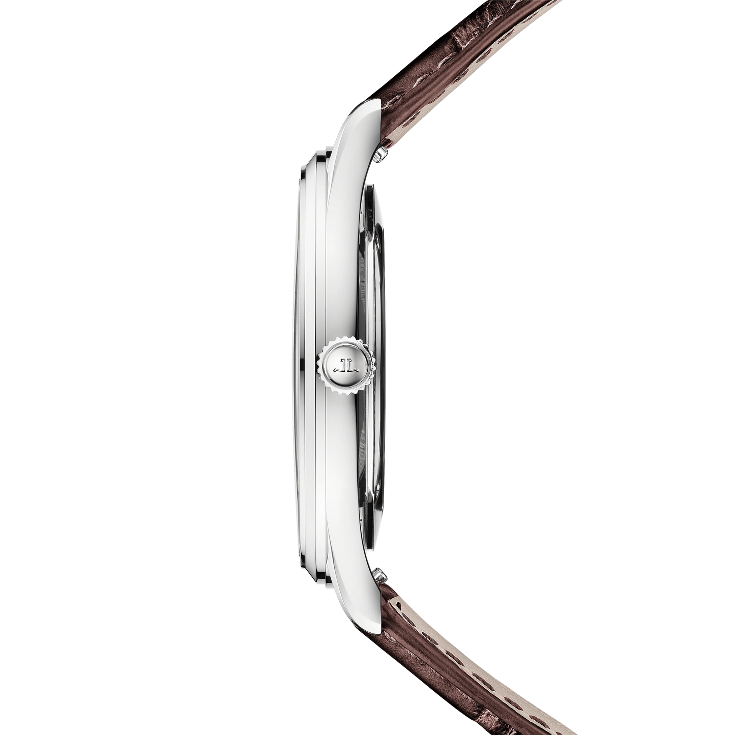 JLC - Master Ultra Thin Date - 39 MM - Stainless Steel - Copper-Toned Grained Dial - Brown Leather Strap - Q1238460