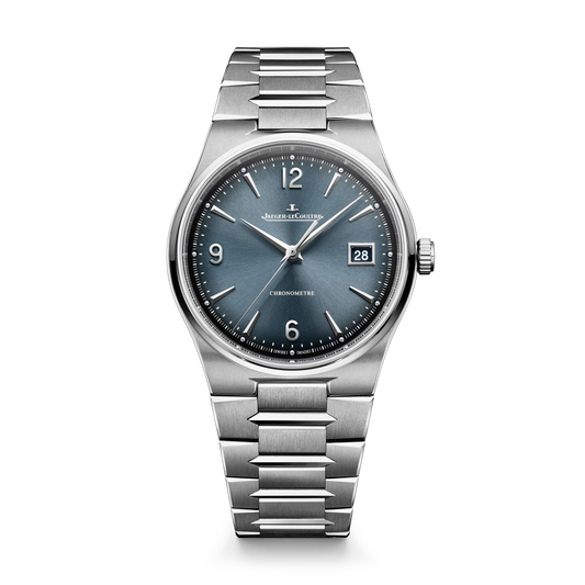 JLC - Master Control Chronometre Date - 38 MM - Stainless Steel - Blue Sunray-Brushed Dial - Stainless Steel Bracelet - Q4158120