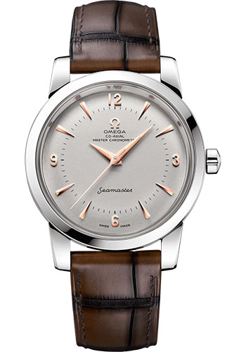 Omega Seamaster Platinum 38 MM - Brown Leather Strap - Platinum Dial - 511.93.38.20.99.002 nyc watcher nyc watches