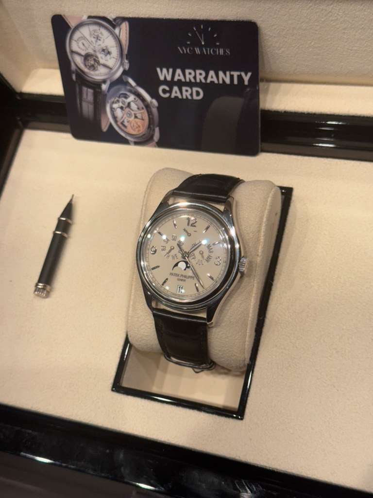 Patek Philippe Complications - Annual Calendar and Moonphase - White Gold - 39 MM - 5146G-001