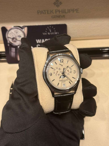Patek Philippe Complications - Annual Calendar and Moonphase - White Gold - 39 MM - 5146G-001