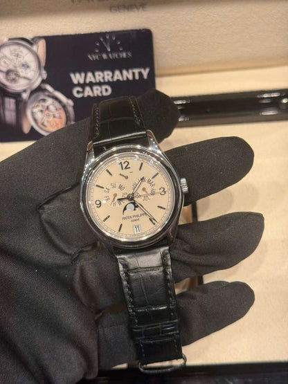 Patek Philippe Complications - Annual Calendar and Moonphase - White Gold - 39 MM - 5146G-001