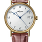 Breguet Classique Yellow Gold 38 MM - Brown Leather Strap - White Dial - 5177BA/29/9V6