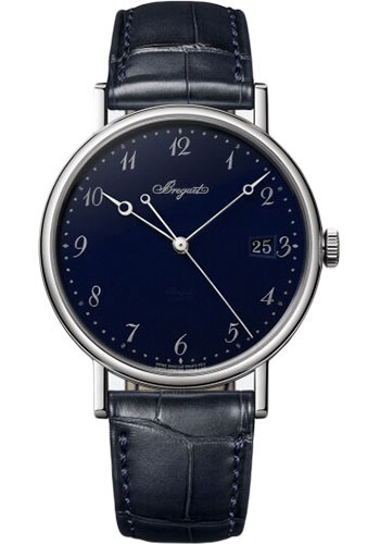 Breguet Classique White Gold 38 MM - Blue Leather Strap - Blue Dial - 5177BB/2Y/9V6