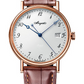 Breguet Classique Rose Gold 38 MM - Brown Leather Strap - White Dial - 5177BR/29/9V6