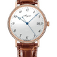 Breguet Classique Rose Gold 38 MM - Brown Leather Strap - Diamond Bezel - White Enamel Dial - 5178BR/29/9V6/D000