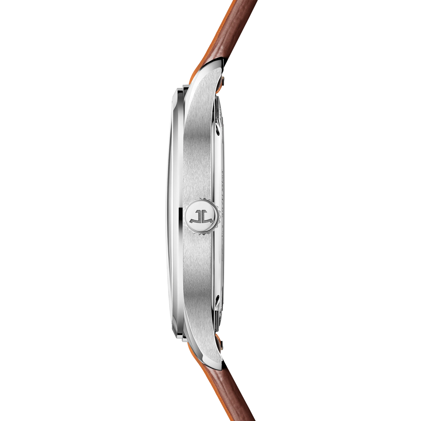 JLC - Master Control Date - 40 MM - Stainless Steel - Silvered-Gray Dial - Brown Leather Strap - Q4018421