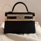 Hermès Kelly 20 - Black Epsom Leather - Palladium Hardware - K20BEPHW