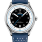 Omega Specialities Stainless Steel 39.5 MM - Blue Leather Strap - Black Dial - 522.32.40.20.01.001 nyc watcher nyc watches