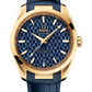 Omega Seamaster Yellow Gold 38 MM - Blue Leather Strap - Polished Blue Dial - 522.53.38.20.03.001