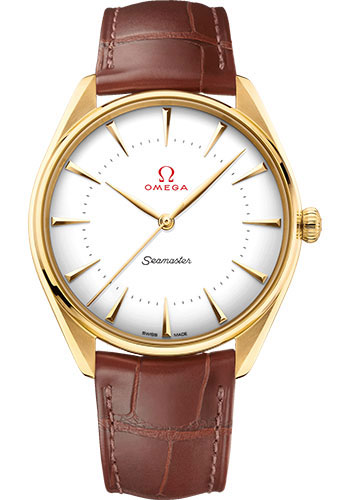 Omega Specialities Yellow Gold 39 MM - Brown Leather Strap - White Dial - 522.53.40.20.04.001 nyc watcher nyc watches