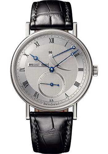 Breguet Classique White Gold 38 MM - Black Leather Strap - Silver Gold Dial - 5277BB/12/9V6