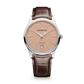 JLC - Master Ultra Thin Date - 39 MM - Stainless Steel - Copper-Toned Grained Dial - Brown Leather Strap - Q1238460