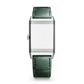 JLC - Reverso Tribute Monoface Small Seconds - 45.6 MM x 27.4 MM - Stainless Steel - Green Dial - Green Leather Strap - Q397843J