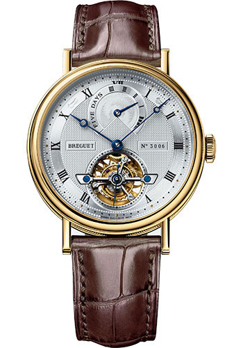 Breguet Classique Grande Complication Yellow Gold 39 MM - Brown Leather Strap - Silver Dial - 5317BA/12/9V6