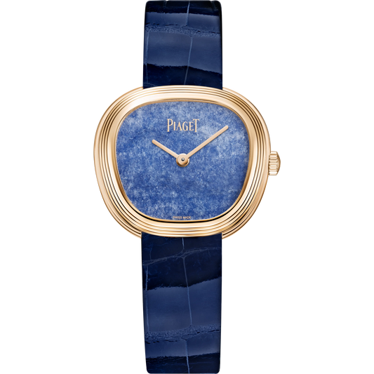 Piaget Sixtie - Rose Gold - 29 MM - Blue Alligator Leather Strap - Blue Quartz Dial - G0A51335