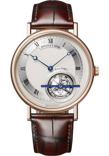 Breguet Classique Grande Complication Rose Gold 41 MM - Brown Leather Strap - Silver Dial - 5365BR/15/9WU