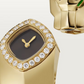 Cartier Panthére De Cartier Yellow Gold 18 MM - Yellow Gold Bracelet - Diamond Bezel - Black Lacquer Dial - HPI01342