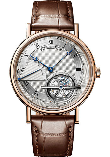 Breguet Classique Grande Complication Rose Gold 41 MM - Brown Leather Strap - Silver Gold Dial - 5377BR/12/9WU