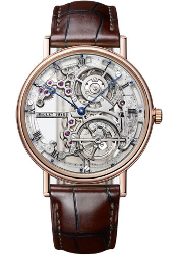 Breguet Classique Grande Complication Rose Gold 41 MM - Brown Leather Strap - Skeleton Dial - 5395BR/1S/9WU