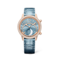 JLC - Rendez-Vous Jewellery Moon - 36 MM - Pink Gold - Blue 'Serenity' Asymmetrical Dial - Diamond Bezel - Blue Leather Strap - Q3522480