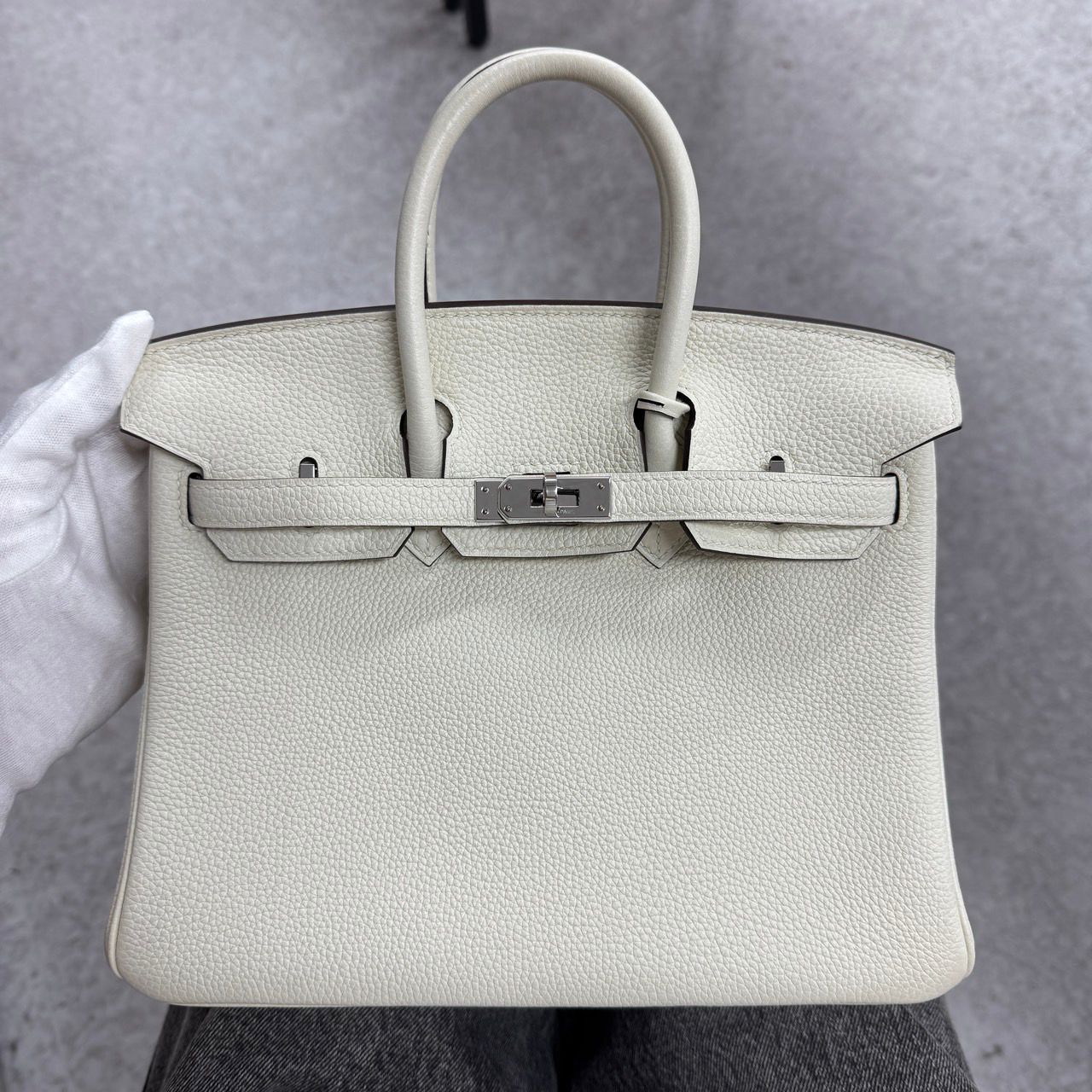 Hermès Birkin 25 - Mushroom - Togo - Palladium Hardware - B25MTPHW