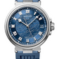 Breguet Marine Date White Gold 40 MM - Blue Rubber Strap - Blue Dial - 5517BB/Y2/5ZU