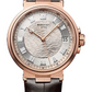 Breguet Marine Date Rose Gold 40 MM - Brown Leather Strap - Silver Gold Dial - 5517BR/12/9ZU