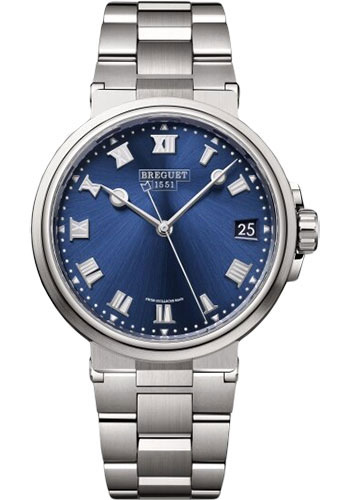 Breguet Marine Date Titanium 40 MM - Titanium Bracelet - Blue Dial - 5517TI/Y1/TZ0