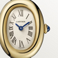 Cartier Baignoire de Cartier Yellow Gold 24.6 MM - Black Varnished Calfskin Strap - Silvered Dial - WGBA0017