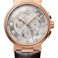 Breguet Marine Chronograph Rose Gold 40 MM - Brown Leather Strap - Silver Gold Dial - 5527BR/12/9WV