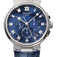 Breguet Marine Chronograph Titanium 42.3 MM - Blue Leather Strap - Blue Dial - 5527TI/Y1/9WV